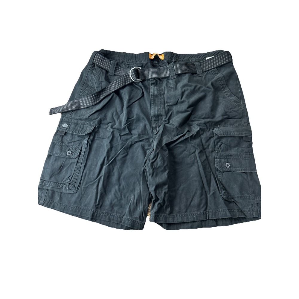 Lee Dungaree mens cargo Shorts Black 50 With Belt